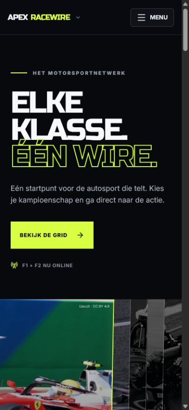 ApexRaceWire op mobiel