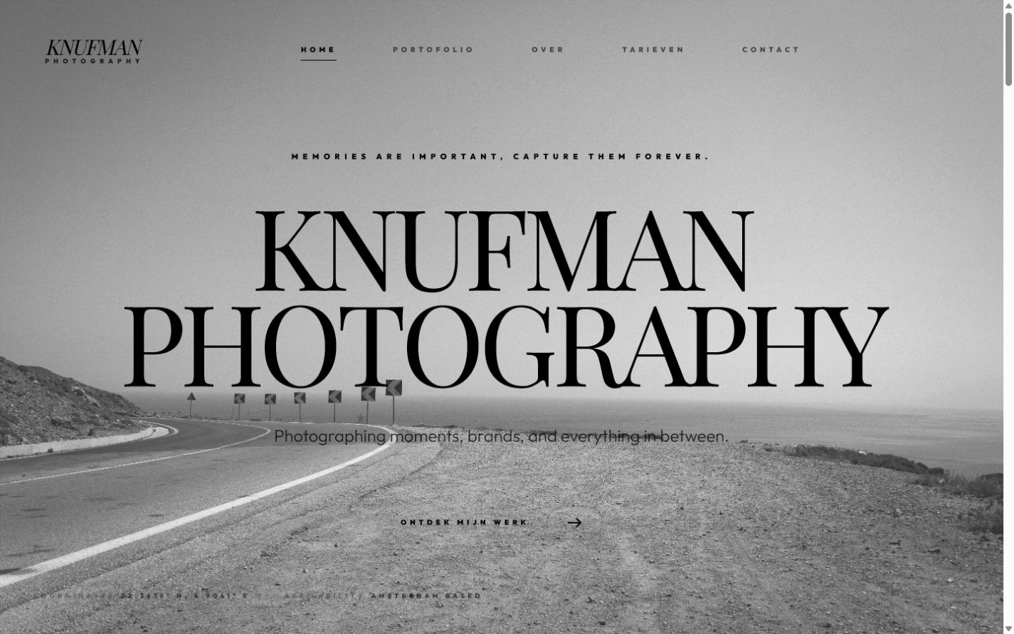 Knufman Photography op laptop
